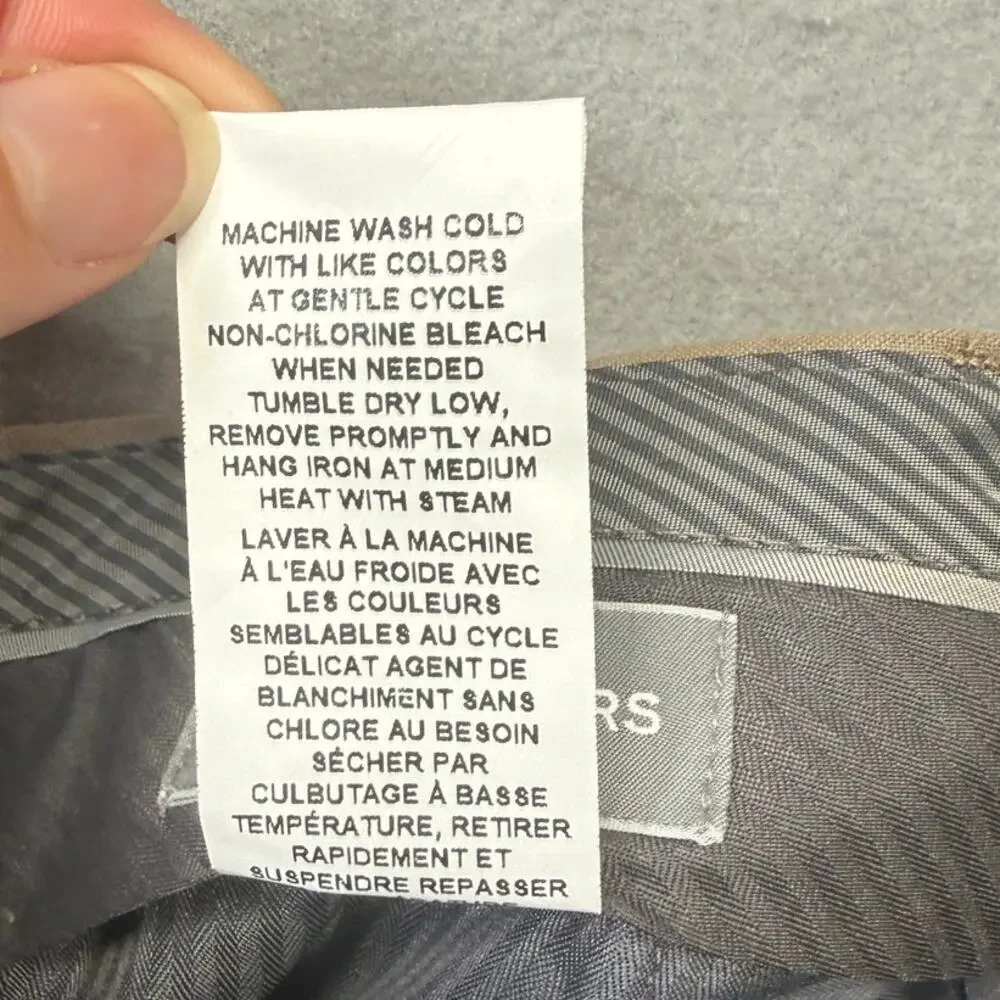 Michael Kors Men's Pleated Solid Classic Fit Pants Tan 40x32 $95